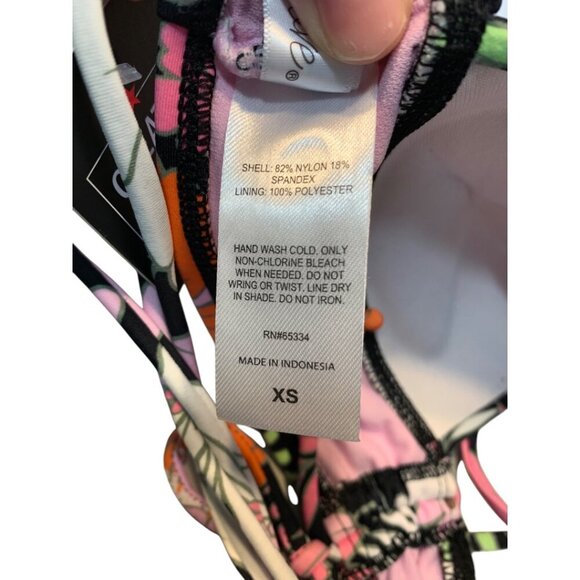 Salt + Cove Juniors' Floral-Print Shirred-Front Bikini Top XS - Picture 4 of 5